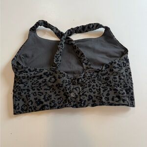 Athleta Gray Leopard Print Sports Bra
